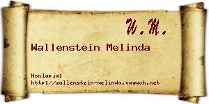 Wallenstein Melinda névjegykártya
